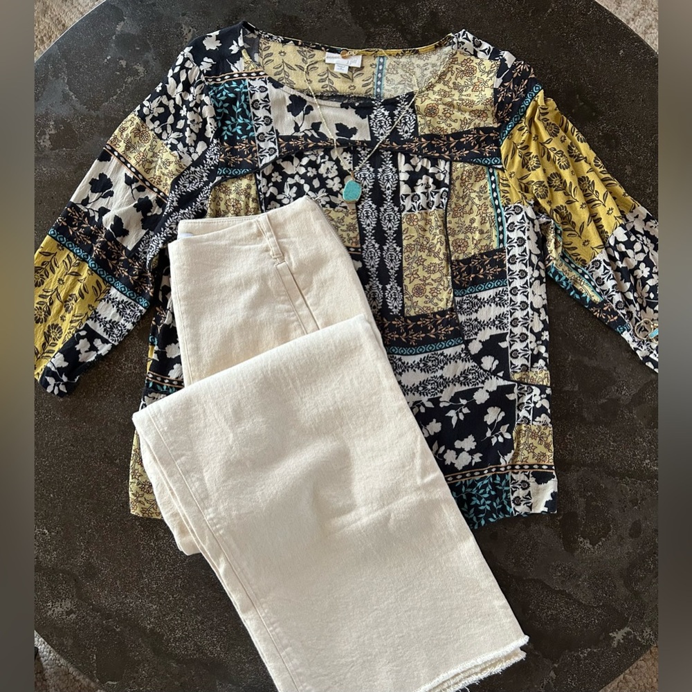 J. Jill | Floral Patchwork Blouse